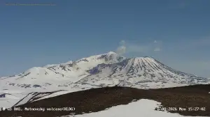 View of Mutnovsky Volcano from the caldera of Gorely Volcano.