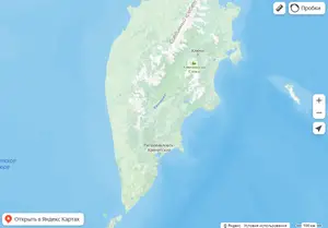Карта Камчатки с сервера Яндекс